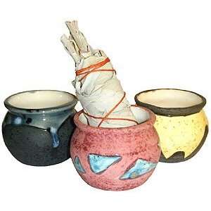 Smudge Pot   Hand Painted Ceramic   Sage Spirit: Home 