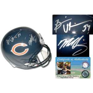  Brian Urlacher/Mike Singletary Signed Bears Rep Helmet 