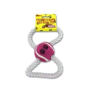    Figure eight rope and ball dog toy   Pack of 24