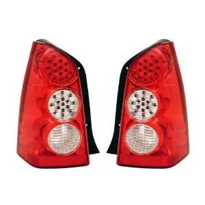  05 06 Mazda Tribute Red/Clear LED Tail Lights: Automotive