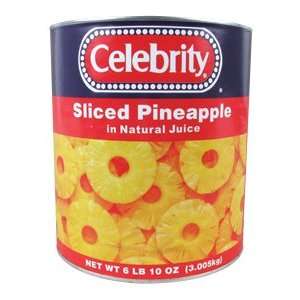 Sliced Pineapple Rings in Natural Juice   #10 Can:  Grocery 
