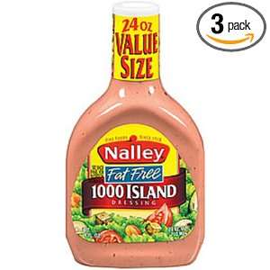Nalley Fat Free 1000 Island Dressing, 24 Ounce (Pack of 3)  