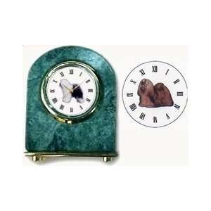 Lhasa Apso Marble Arch Clock, 2.5 Inches Tall