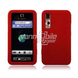 VMG Red Premium Soft Silicone Rubber Skin Case for Samsung Behold T919 