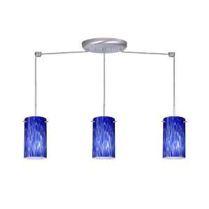  Besa Lighting 3QB 440486 SN Blue Cloud Stilo 7 Three Light 