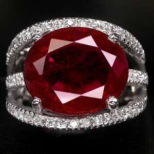 IMPRESSIVE TOP AAA BLOOD RED RUBY,SAPPHIRE 925 SILVER RING  