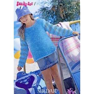  Sirdar Knitting Patterns 2145 Funky Fur and Pure Cotton 