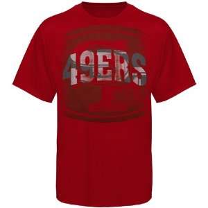 San Francisco 49ers Mens Big Logo Dot Pattern T Shirt   Scarlet (Small 