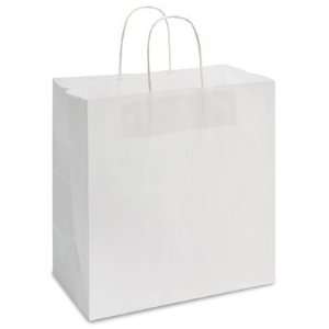  12 5/8 x 7 x 12 3/4 Star White Paper Shopping Bags 