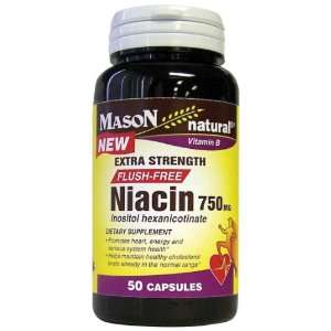  Mason Natural Niacin 750mg FLUSH FREE, 50 ea Health 