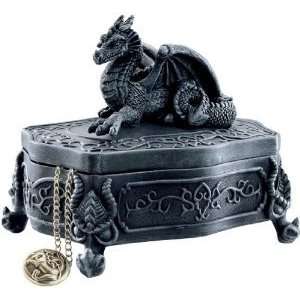  Xoticbrands Gothic Medieval Dragon Lidded Jewelry Treasure 