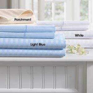   Single Ply Yarn Bed Sheet Set (Light Blue) Full.:  Home