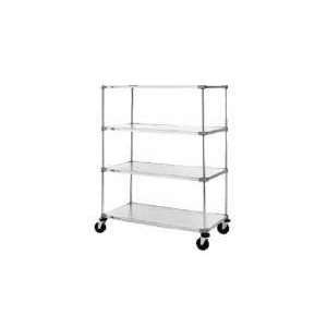   Caster Carts, Carts with Solid Shelves and Polyurethane Casters, Metro