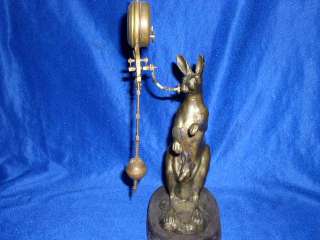 Rare attractive Copper Kangaroo Swing Machine Clock  