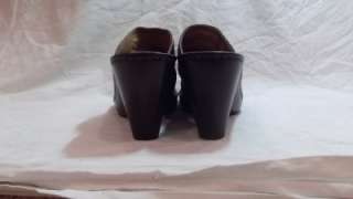 Womens Shoes Born Clogs Mary Janes Mules Brown 7 38 Silver Buckle 