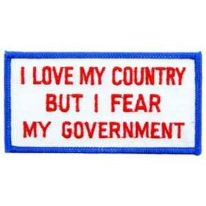  I Love My Country But I Fear My Government Patch Patio 