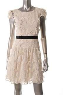 BCBG Maxazria NEW White Cocktail Dress Textured Sale 02  