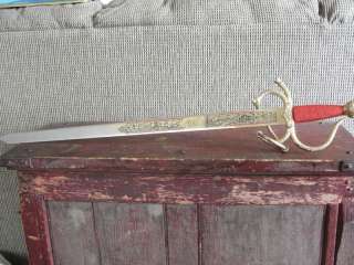 Colada Del Cid sword, red handle, golden blade, Sjpanis  