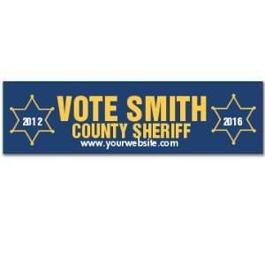 Sheriff Election Bumper Custom Customized Bumper Sticker