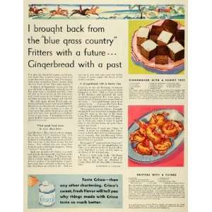  1930 Ad Winifred S Carter Recipes Fritters Crisco Cook 
