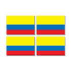 colombia country flag sheet of 4 window bumper stickers expedited