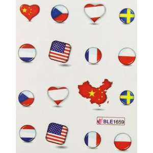 Miao Yun Flags nail decals water transfer decals nail hydroplaning 