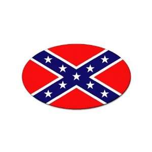  Confederate Flag oval sticker 