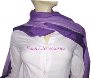 Color Gradient Pashmina Scarf Wrap Bridal Shawl Purple  