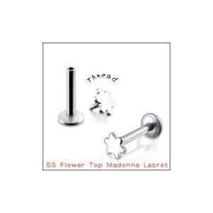    SS Flower Top Madonna Labret Body Piercing Jewelry Jewelry