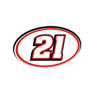   : 21 Number   Jersey Nascar Racing Window Bumper Sticker: Automotive