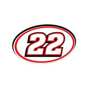    22 Number   Jersey Nascar Racing Window Bumper Sticker Automotive