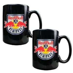  New York Red Bulls Mls 2Pc Black Ceramic Mug Set   Primary 