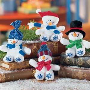    PLUSH SNOWFLAKE SNOWMAN BEAN BAGS (1 DOZEN)   BULK: Toys & Games