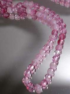 100 ++ SHADES OF PINK 4MM GLASS BEADS A FUN MUST HAVE  