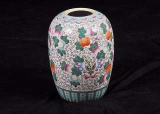 Oriental Porcelain Decorative Pot Hand Painted  