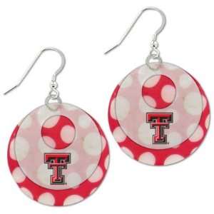  Texas Tech Red Raiders Capiz Dbl Sheel Earings