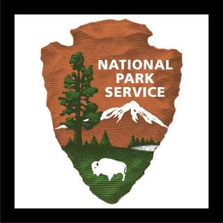 National Park Service 12 x 12 ceramic sign framed  
