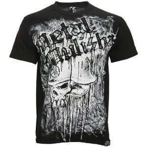  Metal Mulisha Black Dripskull T shirt: Sports & Outdoors