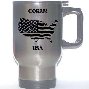  US Flag   Coram, New York (NY) Stainless Steel Mug 