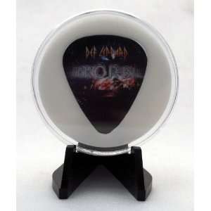 Def Leppard Mirror Ball Guitar Pick With MADE IN USA Display Case 