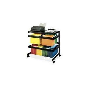  Dual Level Rolling File with Worktop, Letter/Legal, Gray 