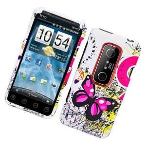  Butterflies Texture Hard Protector Case Cover For HTC EVO 