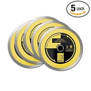   07CRT 7 Continuous Rim Wet or Dry Cutting Diamond Tile Blade, 5 Pack