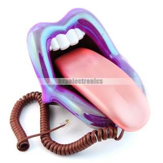 Funny stylish mouth and tongue Corded telephone phone  
