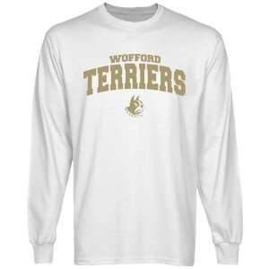  Wofford Terriers White Logo Arch Long Sleeve T shirt 