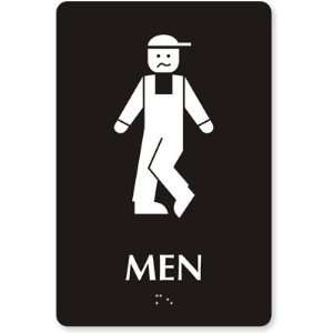  Bow legged Mens Bathroom Sign , 6 x 9