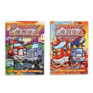  2 Pack 96pg Crazy Cars Spanish Coloring Book Toys & Games