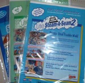 Steam A Seam~REG~LITE~9X12 SHEETS~5 PACK~FUSIBLE WEB  