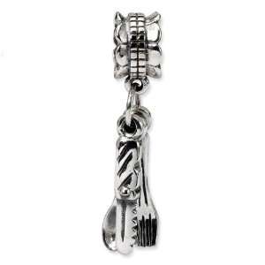  Sterling Silver Reflections Tableware Dangle Bead: Jewelry