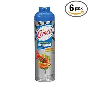Crisco Original No Stick Cooking Spray, 6 Ounce (Pack of 6)  